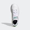 imageadidas UnisexChild Advantage Tennis ShoeFtwr WhiteGreenCore Black