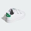imageadidas UnisexChild Advantage Tennis ShoeFtwr WhiteGreenCore Black Cross Strap