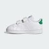 imageadidas UnisexChild Advantage Tennis ShoeFtwr WhiteGreenCore Black Cross Strap