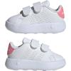 imageadidas UnisexChild Advantage Tennis ShoeWhiteBliss PinkBlack