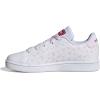 imageadidas UnisexChild Advantage Tennis ShoeWhiteClear PinkBetter Scarlet