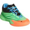 imageadidas UnisexChild Dame X Basketball SneakerLime BurstSignal CoralBlue Burst
