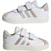imageadidas VL Court 30 Shoe  KidsFtwr White Linen Green Met Sandy Pink Met