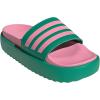imageadidas Womens Adilette Platform Slide SandalCourt GreenBliss PinkBliss Pink