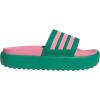 imageadidas Womens Adilette Platform Slide SandalCourt GreenBliss PinkBliss Pink