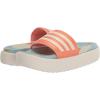 imageadidas Womens Adilette Platform Slide SandalWhiteWhiteSemi Coral