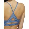 imageadidas Womens Aeroreact Training Light Support BraAltered Blue Small Logo