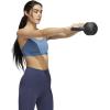 imageadidas Womens Aeroreact Training Light Support BraAltered Blue Small Logo