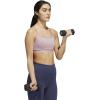 imageadidas Womens Aeroreact Training Light Support BraMagic Mauve Small Logo