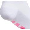 imageadidas Womens All Day Training No Show Socks 3Pair athletic performance below ankle height running socksWhitePink FusionWonder Alumina Grey
