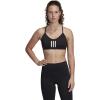 imageadidas Womens All Me 3Stripes Mesh BraBlackWhite