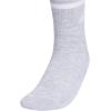 imageadidas Womens Crew Socks with Arch Compression 3Pack Comfortable SweatWicking Stylish 3StripeCool Light HeatherWhite