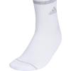 imageadidas Womens Crew Socks with Arch Compression 3Pack Comfortable SweatWicking Stylish 3StripeWhiteClear Onix Grey