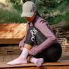 imageadidas Womens Crew Socks with Arch Compression 3Pack Comfortable SweatWicking Stylish 3StripeWhitePowder Teal GreenHalo Mint Green