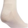 imageadidas Womens Crew Socks with Arch Compression 3Pack Comfortable SweatWicking Stylish 3StripeWonder BeigeWhiteAlumina Heather