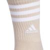 imageadidas Womens Crew Socks with Arch Compression 3Pack Comfortable SweatWicking Stylish 3StripeWonder BeigeWhiteAlumina Heather