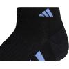 imageadidas Womens Cushioned Low Cut Socks with Arch Compression 3 PairsBlackBlue FusionViolet Fusion Purple