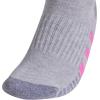 imageadidas Womens Cushioned Low Cut Socks with Arch Compression 3 PairsCool Light HeatherLucid Fuchsia PinkBlue Fusion
