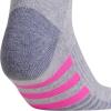 imageadidas Womens Cushioned Low Cut Socks with Arch Compression 3 PairsCool Light HeatherLucid Fuchsia PinkBlue Fusion