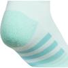 imageadidas Womens Cushioned Low Cut Socks with Arch Compression 3 PairsHalo Mint GreenWhiteGrey
