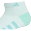 imageadidas Womens Cushioned Low Cut Socks with Arch Compression 3 PairsHalo Mint GreenWhiteGrey