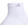 imageadidas Womens Cushioned Low Cut Socks with Arch Compression 3 PairsWhiteClear Onix Grey