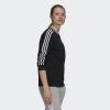 imageadidas Womens Essentials 3Stripes Fleece SweatshirtBlackWhite