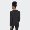 imageadidas Womens Essentials 3Stripes Fleece SweatshirtBlacktrue Pink