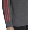 imageadidas Womens Essentials 3Stripes Fleece SweatshirtDark Gray Heatherwonder Red