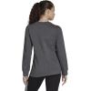 imageadidas Womens Essentials 3Stripes Fleece SweatshirtDark Gray Heatherwonder Red