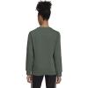 imageadidas Womens Essentials 3Stripes Fleece SweatshirtGreen Oxidewhite