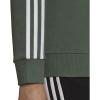 imageadidas Womens Essentials 3Stripes Fleece SweatshirtGreen Oxidewhite