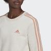 imageadidas Womens Essentials 3Stripes Fleece SweatshirtOff WhiteAmbient Blush