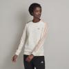 imageadidas Womens Essentials 3Stripes Fleece SweatshirtOff WhiteAmbient Blush