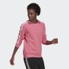 imageadidas Womens Essentials 3Stripes Fleece SweatshirtRose ToneWhite