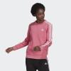 imageadidas Womens Essentials 3Stripes Fleece SweatshirtRose ToneWhite