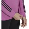 imageadidas Womens Essentials 3Stripes Fleece SweatshirtSemi Pulse Lilacblack