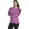 imageadidas Womens Essentials 3Stripes Fleece SweatshirtSemi Pulse Lilacblack