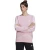 imageadidas Womens Essentials 3Stripes Fleece SweatshirtTrue Pinkwhite