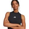 imageadidas Womens Essentials 3Stripes Long Racerback DressBlackWhite