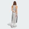 imageadidas Womens Essentials 3Stripes Long Racerback DressMedium Grey Heather  Black