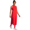 imageadidas Womens Essentials 3Stripes Long Racerback DressPure Ruby  Black