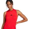 imageadidas Womens Essentials 3Stripes Long Racerback DressPure Ruby  Black