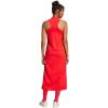 imageadidas Womens Essentials 3Stripes Long Racerback DressPure RubyBlack