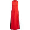 imageadidas Womens Essentials 3Stripes Long Racerback DressPure RubyBlack