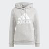 imageadidas Womens Essentials Logo Fleece HoodieMedium Grey Heather  White
