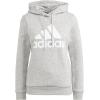 imageadidas Womens Essentials Logo Fleece HoodieMedium Grey Heather  White