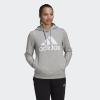 imageadidas Womens Essentials Logo Fleece HoodieMedium Grey Heather  White