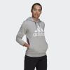 imageadidas Womens Essentials Logo Fleece HoodieMedium Grey Heather  White