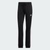imageadidas Womens Essentials Warmup Slim Tapered 3Stripes Track PantsBlackClear Pink